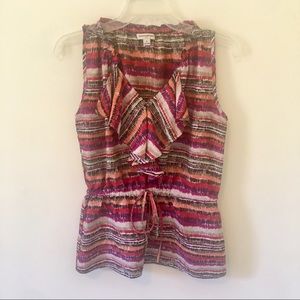 {Banana Republic} Striped Sleeveless Blouse